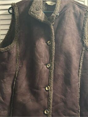 LL Bean Faux Shearling Vest